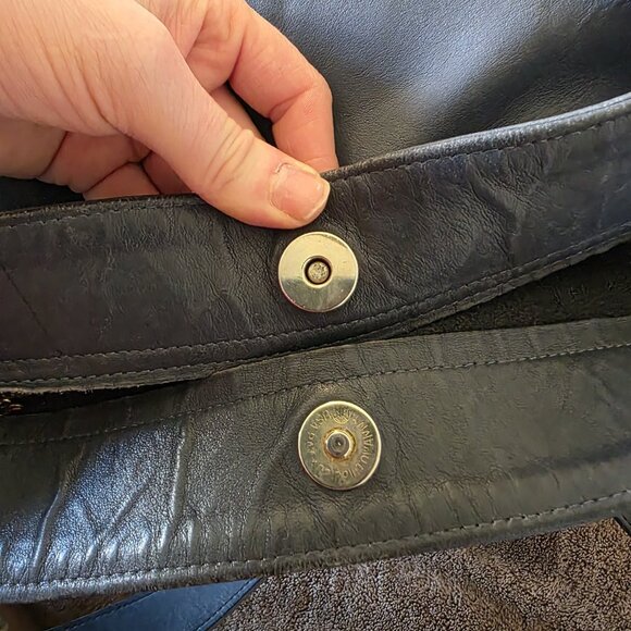 Coach 4082 Soho Duffle Tote Navy Leather Shoulder Bag Vintage USA Authenticated - Picture 13 of 16